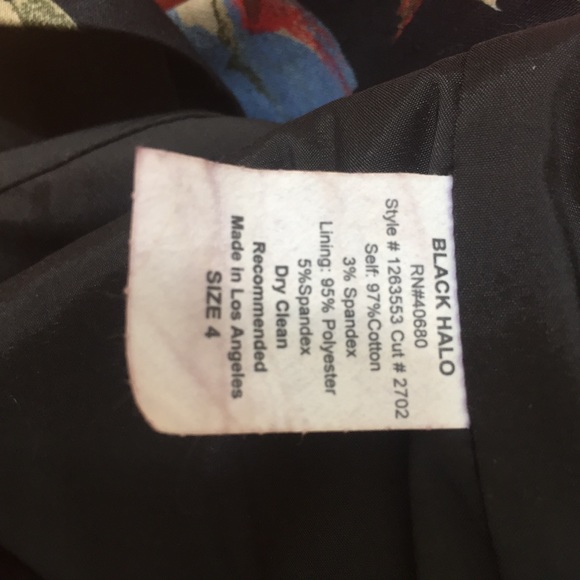 Black Halo Sheath Daria Floral Panel Dress - Picture 11 of 12